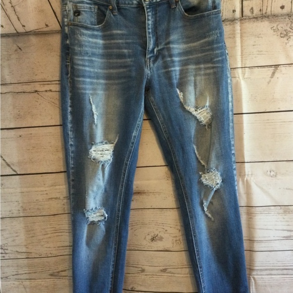 KanCan Distressed Blue High Waist Jeans Casual Stylish Size 30